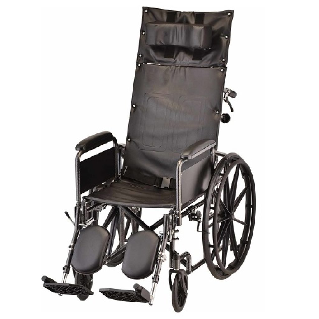 Reclining Wheelchair with elevated footrest